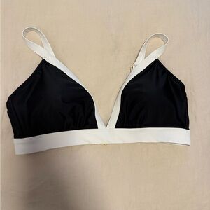 Shade & Shore Black and White Bikini Top XL